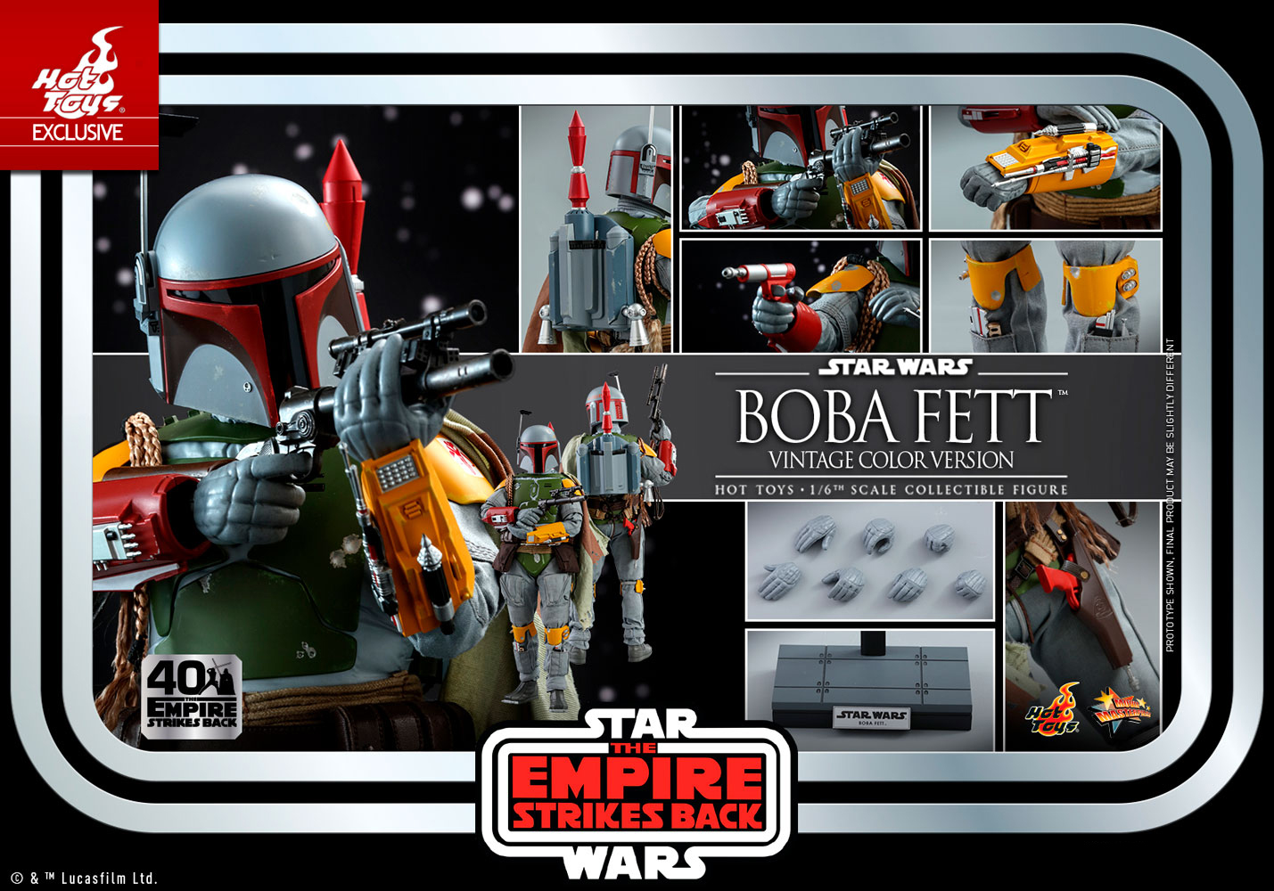 Star Wars: Boba Fett - Empire Strikes Back 40th Anniversary - Exclusive Vintage Colour Version
