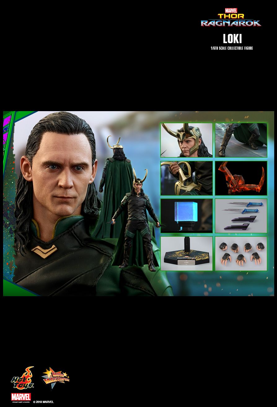 Loki  Sixth Scale Figure by Hot Toys  Thor: Ragnarok - Movie Masterpiece Series  