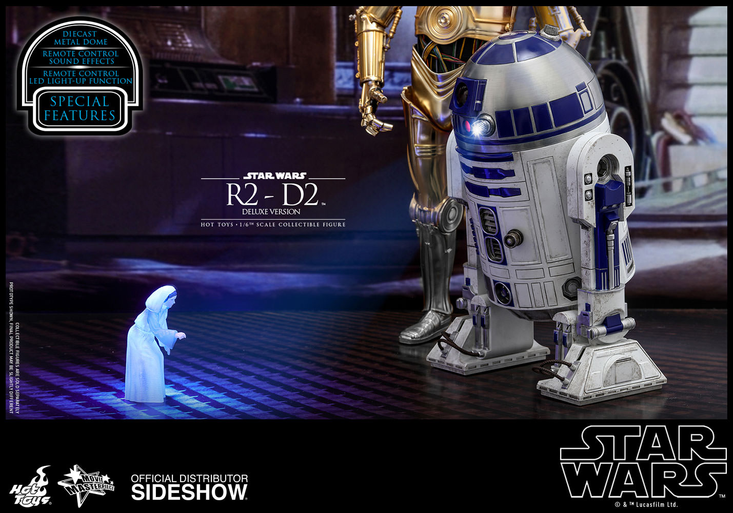 R2-D2 Deluxe Version  Sixth Scale Figure by Hot Toys Movie Masterpiece Series 